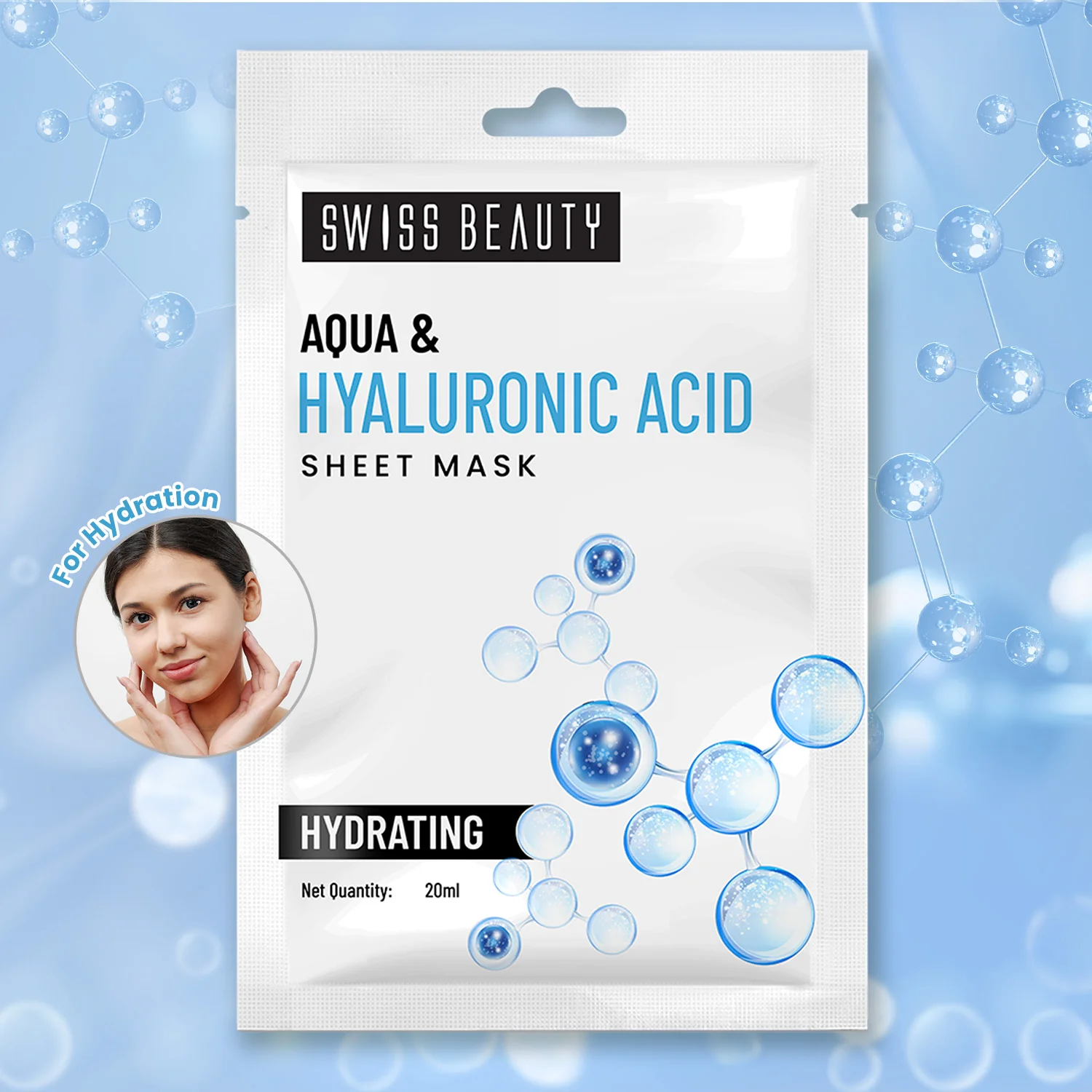 Aqua & Hyaluronic Acid Sheet Mask - Image 3