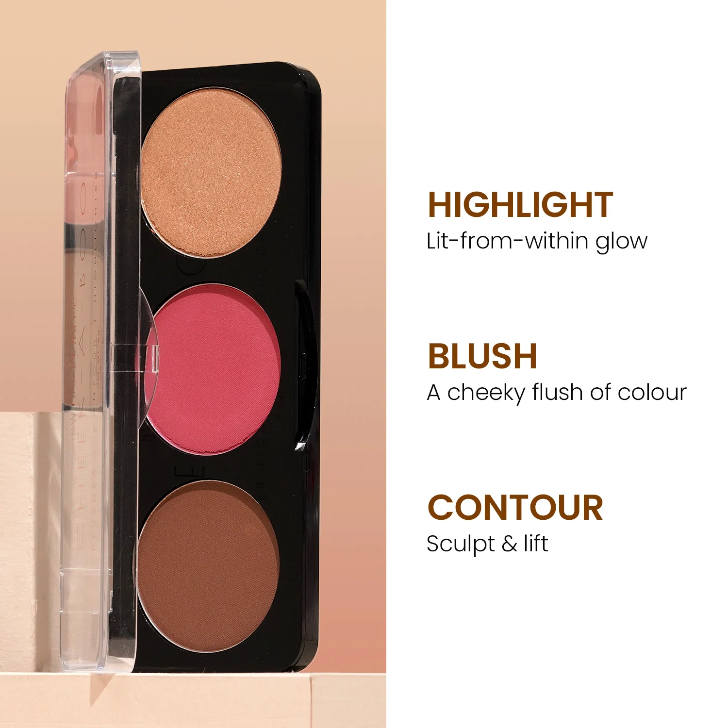 Cheek-A-Boo 3-in-1 Face Palette with Blusher , Contour and Highlighter - Image 18