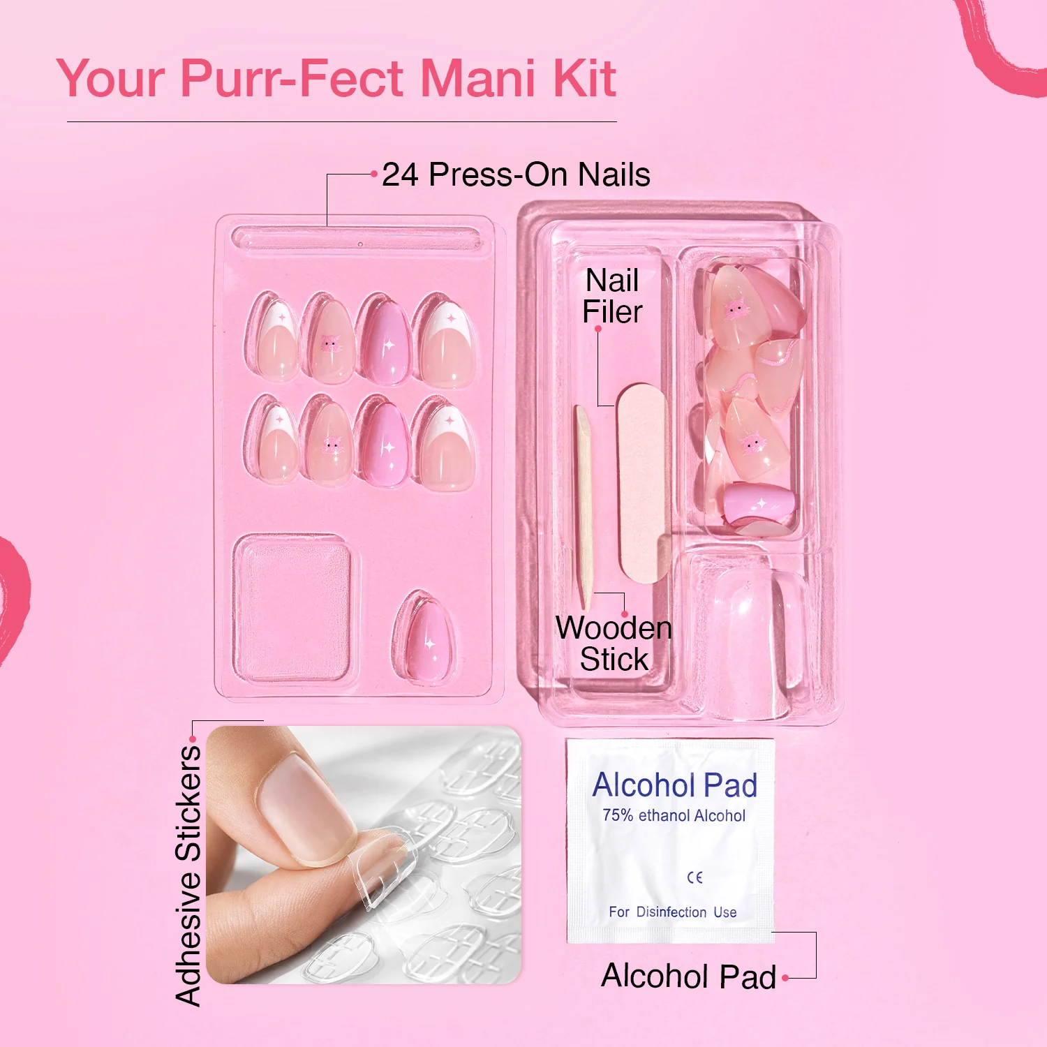 Craze Purr-Fectly Phoebe Press On Nails - Image 3