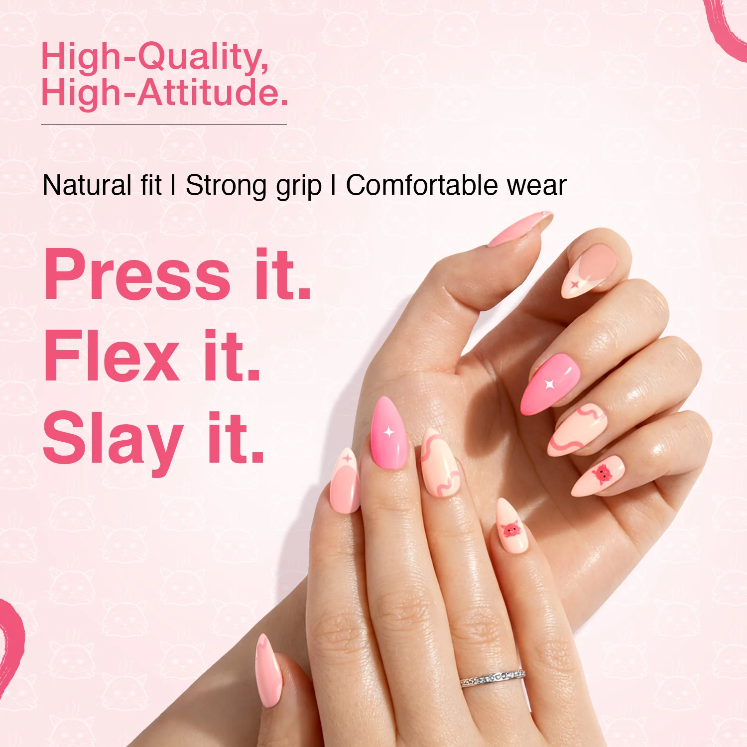 Craze Purr-Fectly Phoebe Press On Nails - Image 5