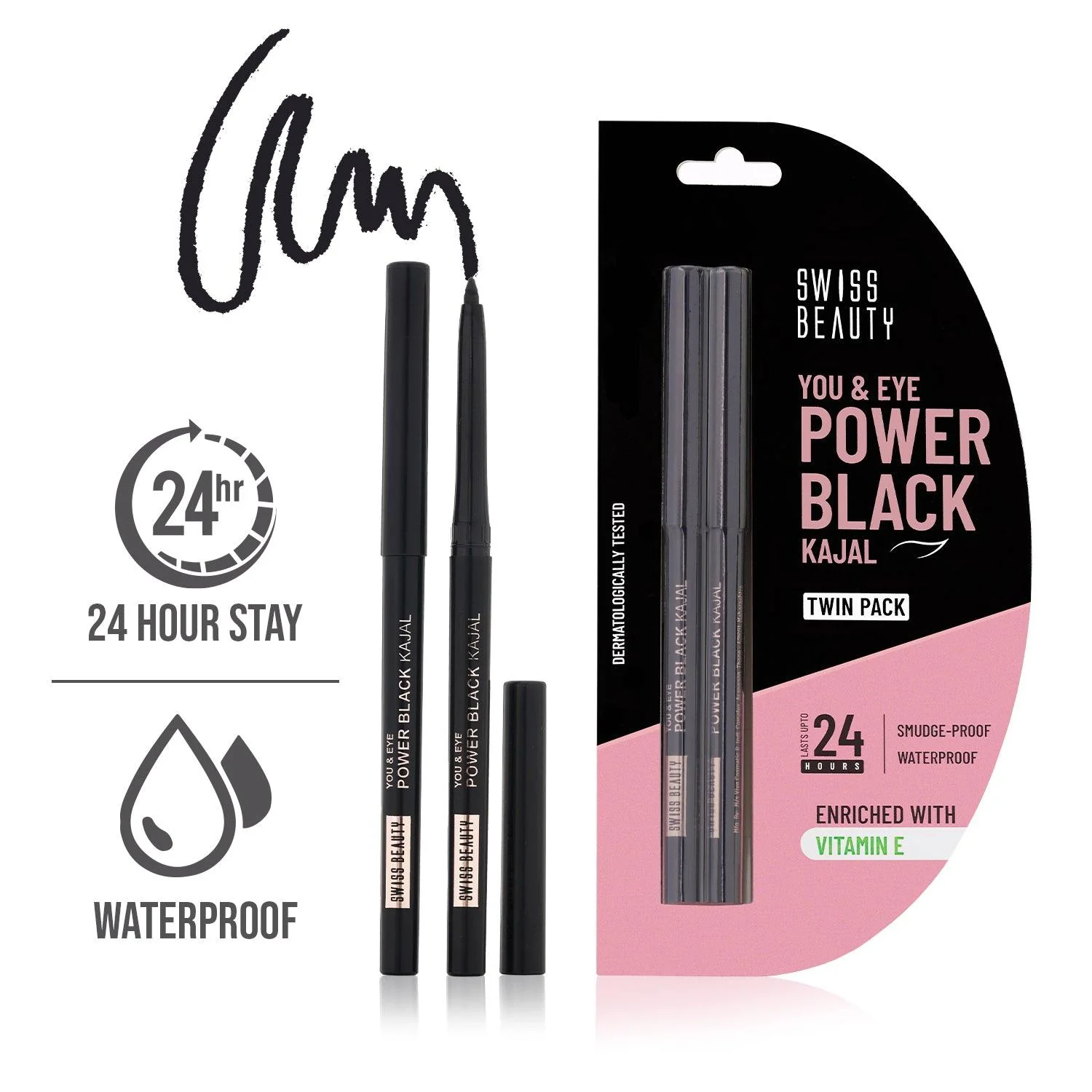 You & Eye Power Black Kajal - Twin pack - Image 8